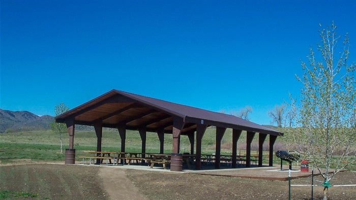 Coyote Crossing shelter at Bear Creek Lake Park